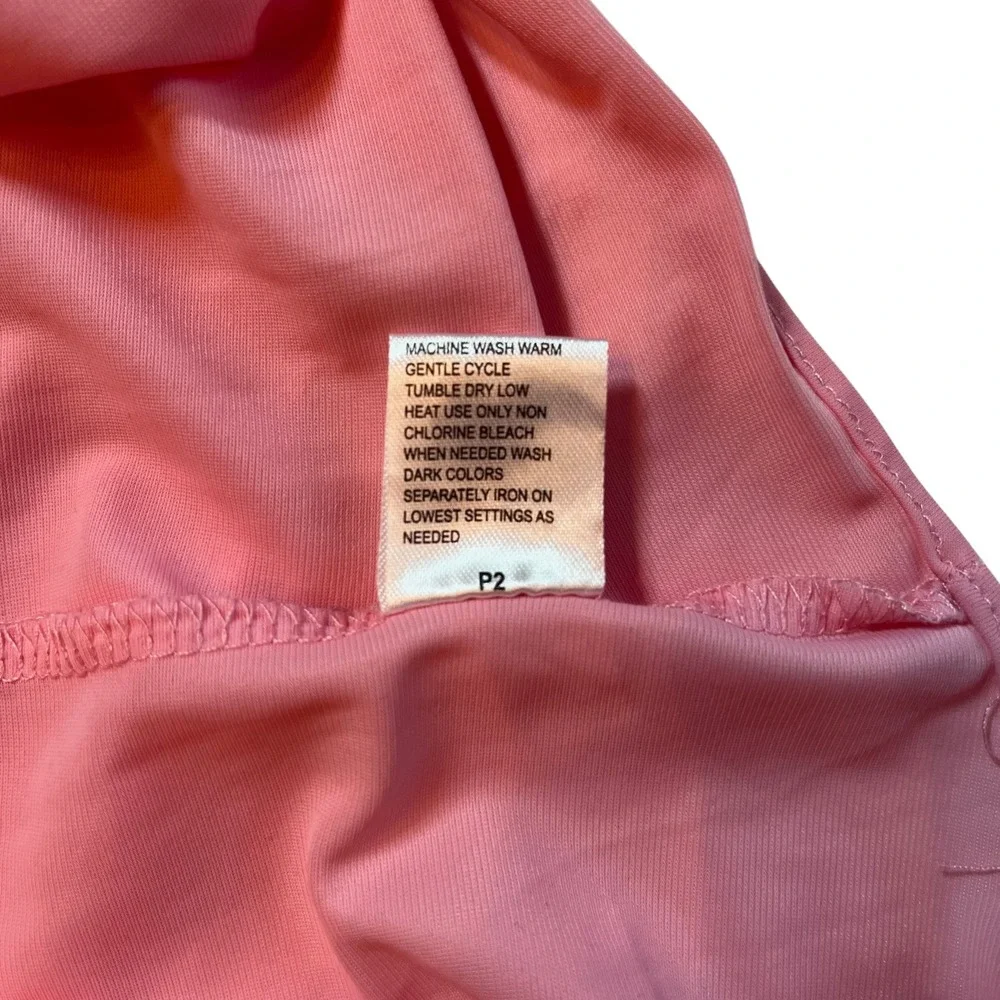 Vintage 80s Miss Elaine Classic‎ Nightgown Sleepwear Pink Nylon Embroidered S - Picture 6 of 11